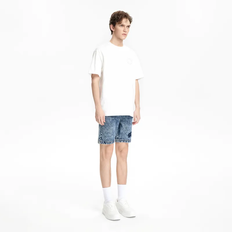 NAVIGARE Denim Shorts Unisex Sodalite Blue/White-4
