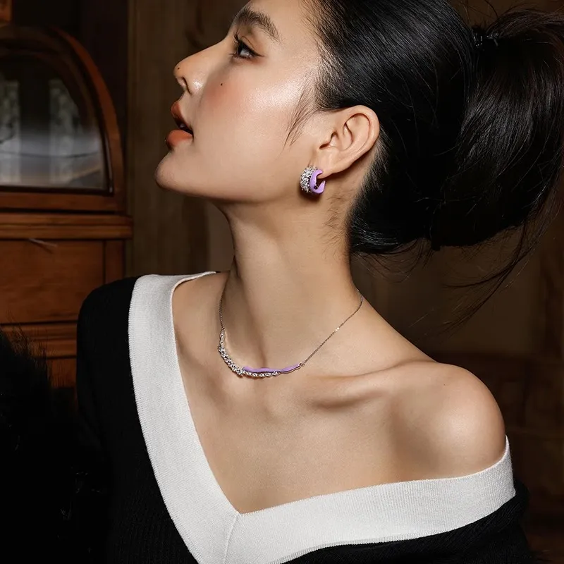 BOONEE ALUS White Gold Plated Copper Necklaces Women's-3