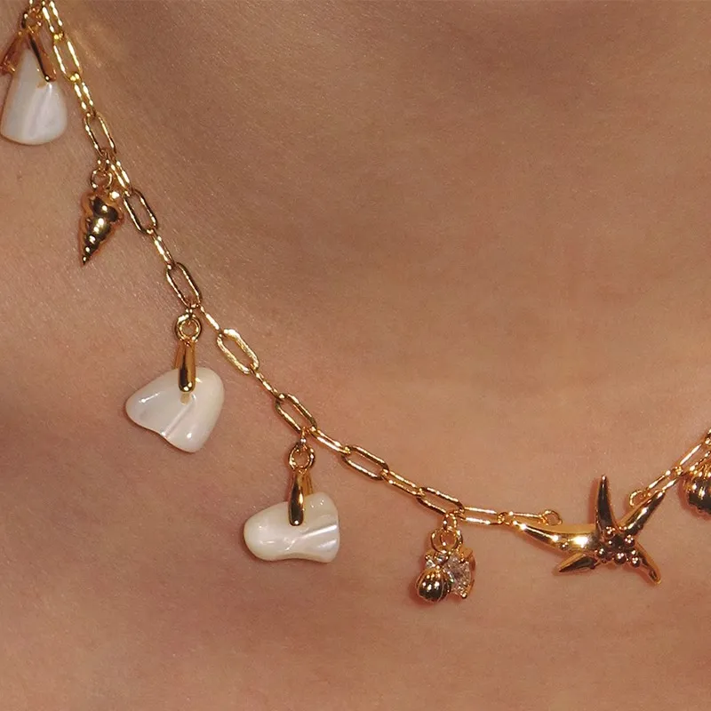 BOONEE ALUS Copper Plated With K Gold Necklaces Women's-1