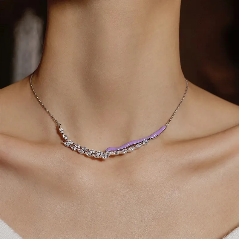BOONEE ALUS White Gold Plated Copper Necklaces Women's-1