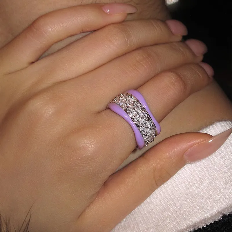 BOONEE ALUS White Gold-Plated Copper Rings Women's-3