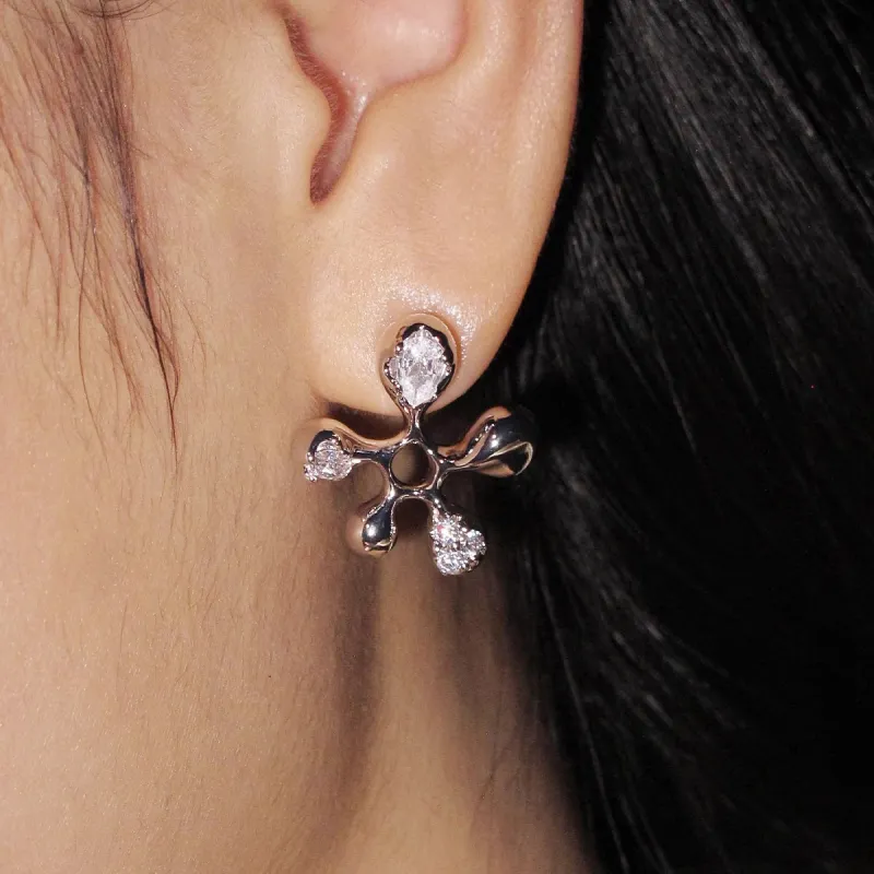 BOONEE ALUS Alloy/Silver Plated/Gold Plated Stud Earrings Women's Silver/Gold-1