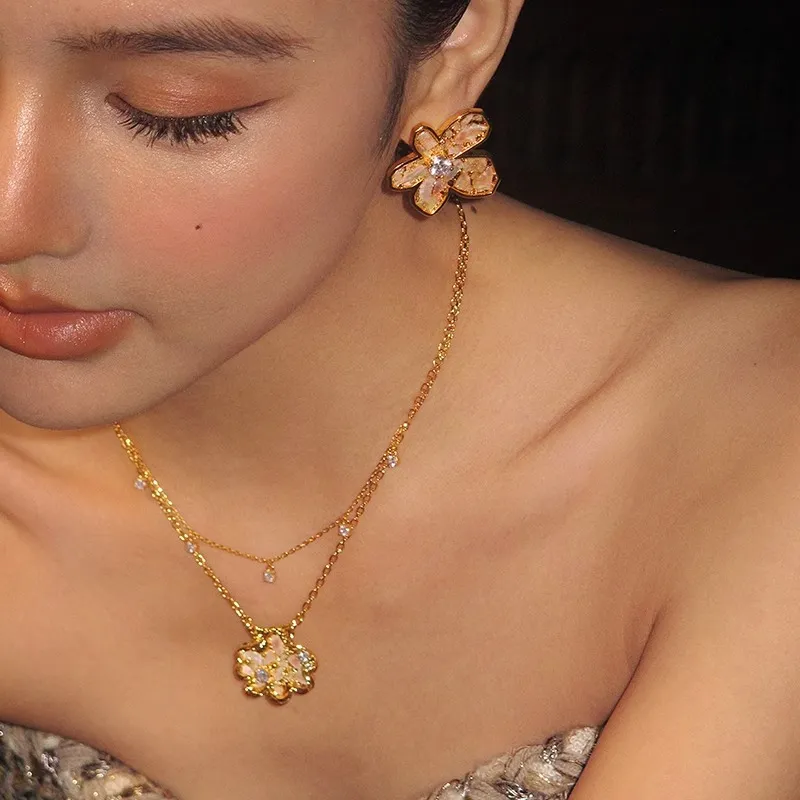 BOONEE ALUS Copper Is Karat Gold plated Necklaces Women's-3