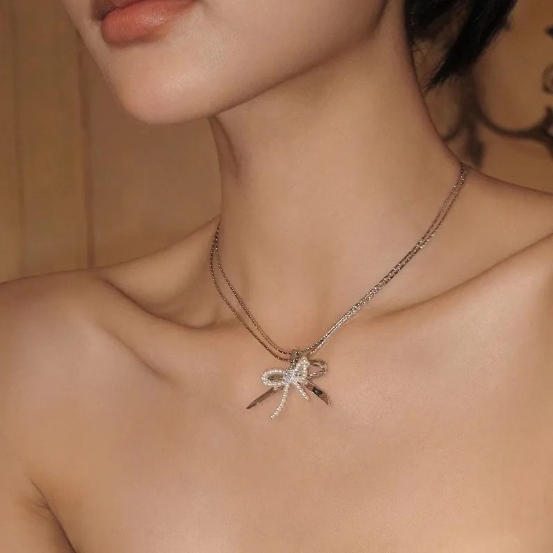 BOONEE ALUS White Gold Plated Copper Necklaces Women's-1