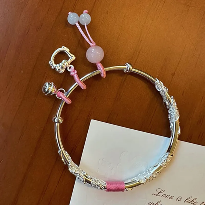 Bailijin S999 Fine Silver Bangles Unisex-2