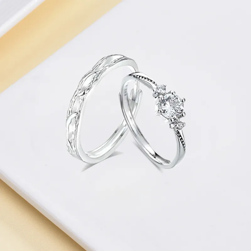 Bailijin S999 Fine Silver Rings Unisex-1