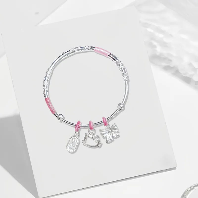 Bailijin S999 Fine Silver Sterling Silver Bracelets Unisex-2