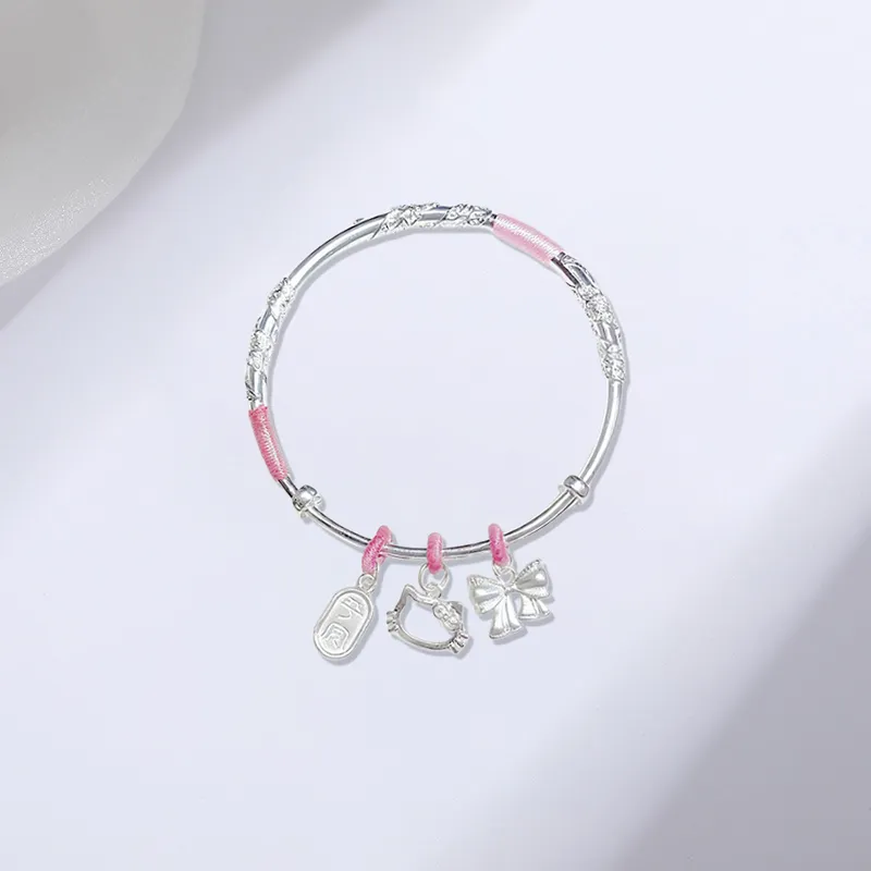 Bailijin S999 Fine Silver Sterling Silver Bracelets Unisex-3