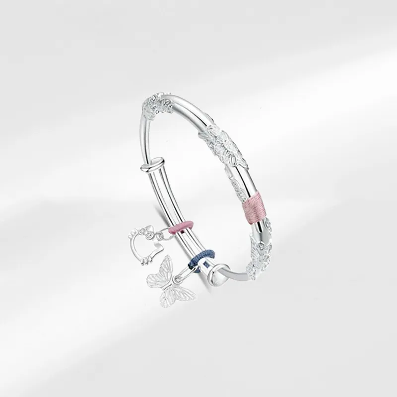 Bailijin S999 Fine Silver Sterling Silver Bracelets Unisex-3