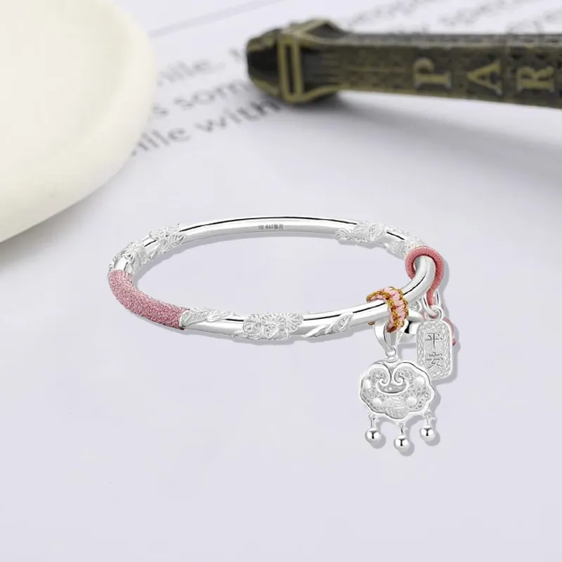 Bailijin 999 Fine Silver Sterling Silver Bracelets Unisex-2