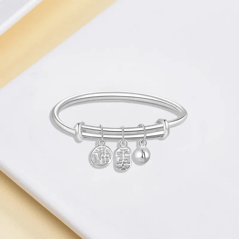 Bailijin S999 Fine Silver Sterling Silver Bracelets Unisex-2