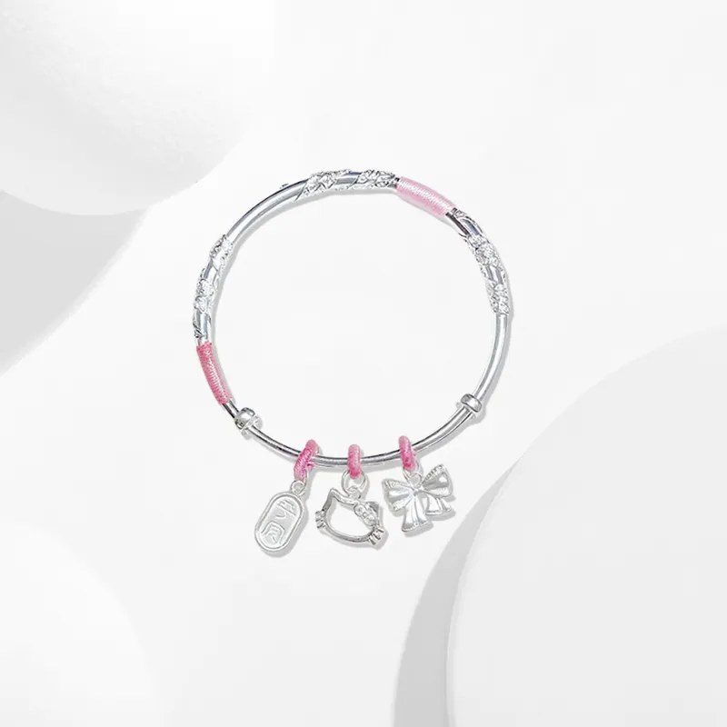 Bailijin S999 Fine Silver Sterling Silver Bracelets Unisex-4