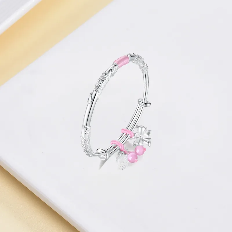 Bailijin S999 Fine Silver Sterling Silver Bracelets Unisex-2