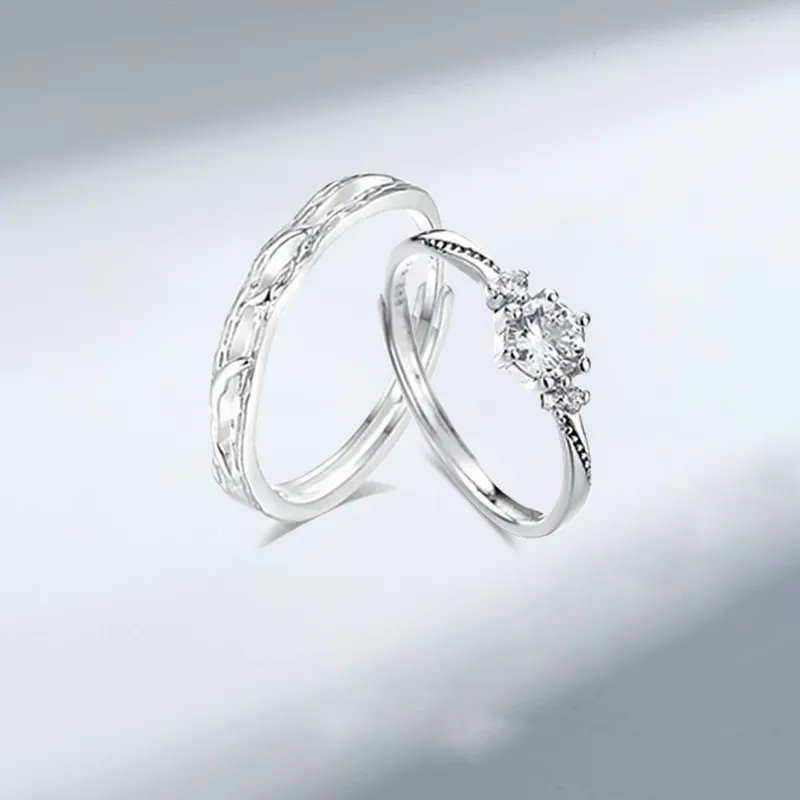 Bailijin S999 Fine Silver Rings Unisex-2