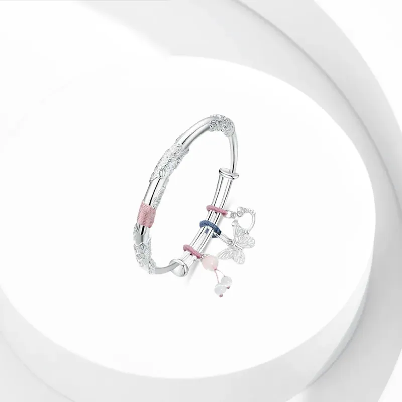 Bailijin S999 Fine Silver Sterling Silver Bracelets Unisex-1