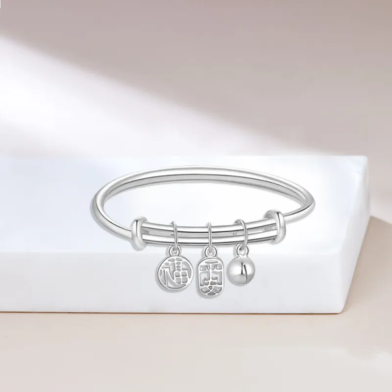 Bailijin S999 Fine Silver Sterling Silver Bracelets Unisex-4