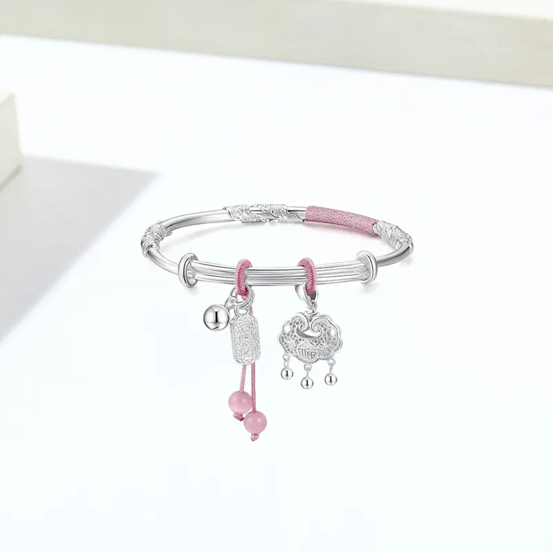 Bailijin S999 Fine Silver Sterling Silver Bracelets Unisex-1