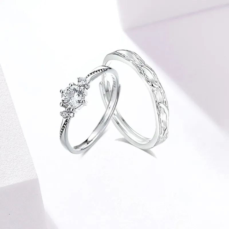 Bailijin S999 Fine Silver Rings Unisex-3