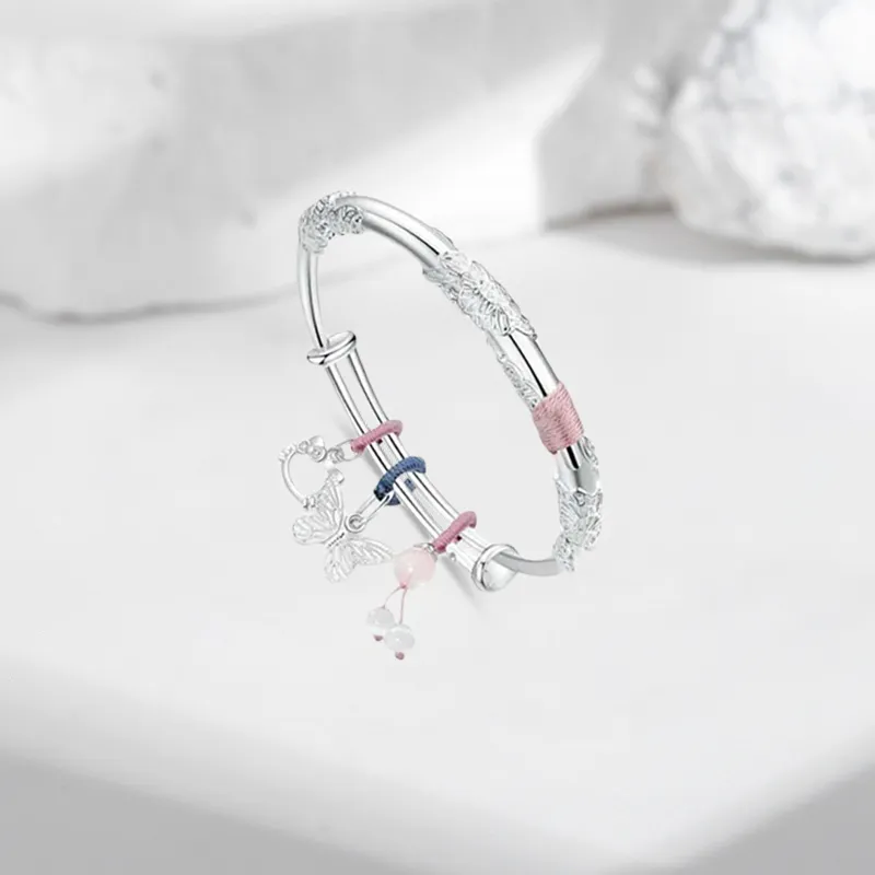 Bailijin S999 Fine Silver Sterling Silver Bracelets Unisex-4