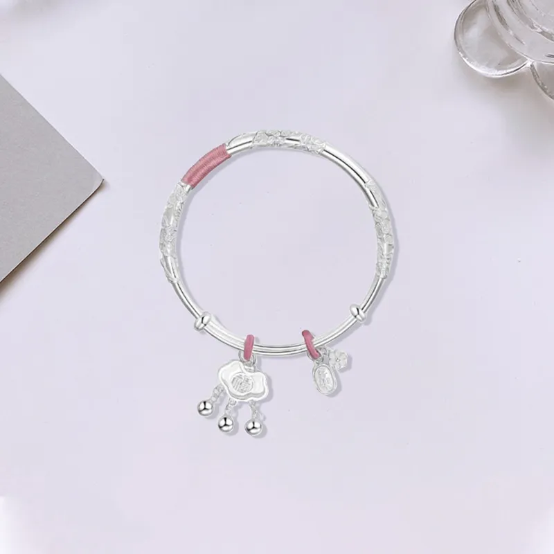Bailijin S999 Fine Silver Sterling Silver Bracelets Unisex-4