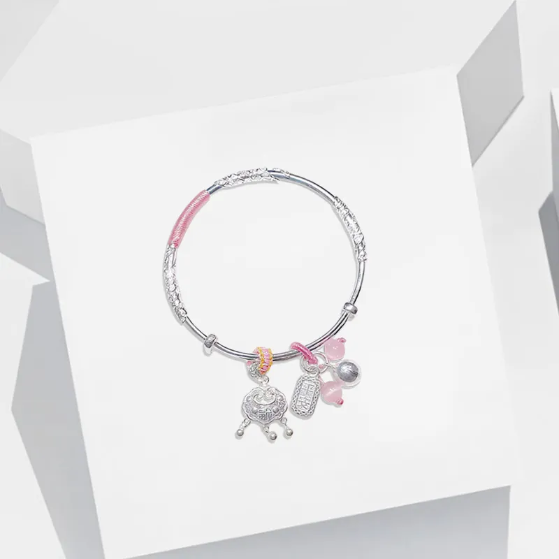 Bailijin S999 Fine Silver Sterling Silver Bracelets Unisex-4