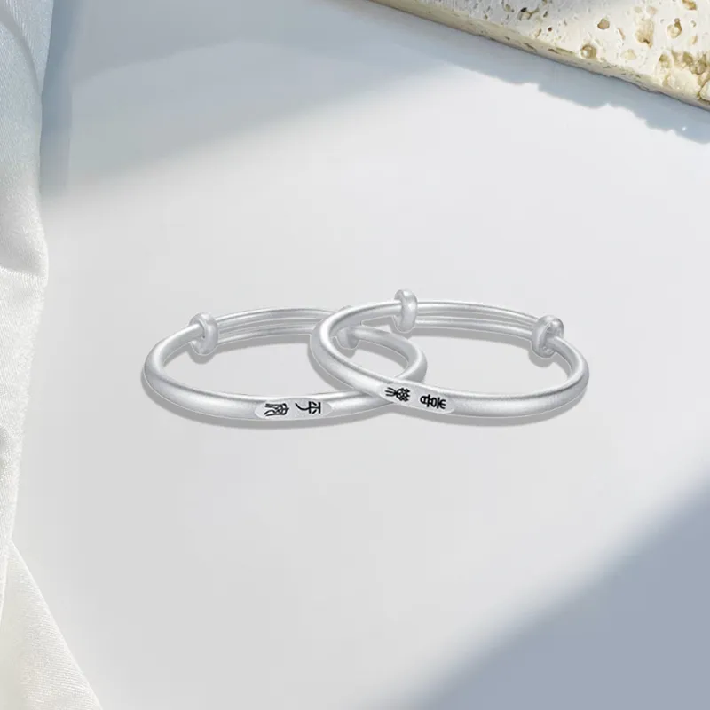 Bailijin S999 Fine Silver Sterling Silver Bracelets Unisex-3