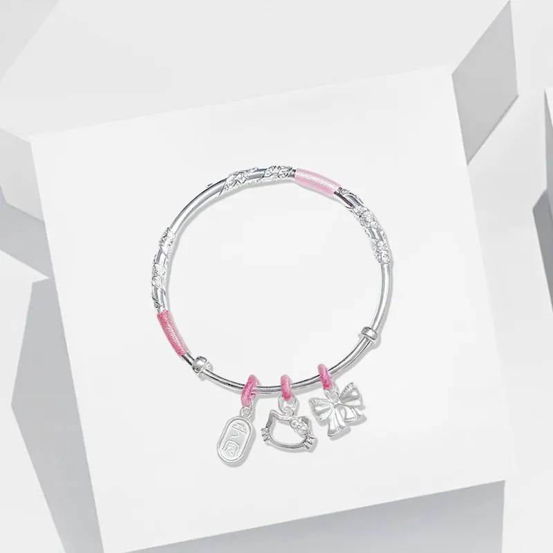 Bailijin S999 Fine Silver Sterling Silver Bracelets Unisex-1