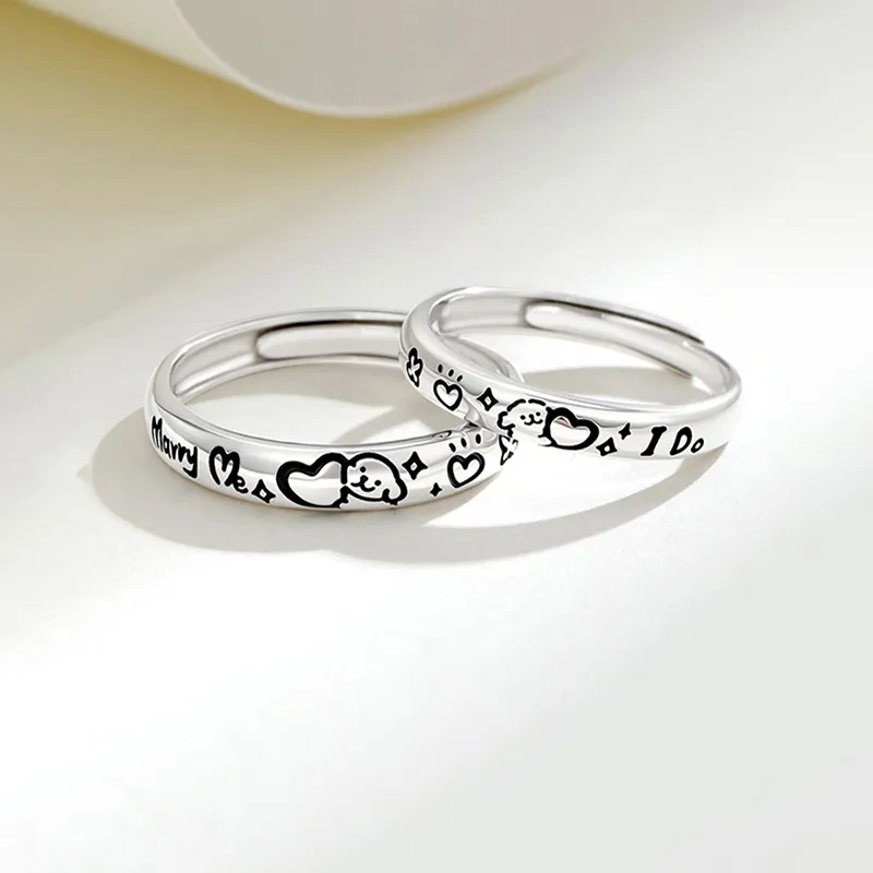 Bailijin S999 Fine Silver Rings Unisex-2