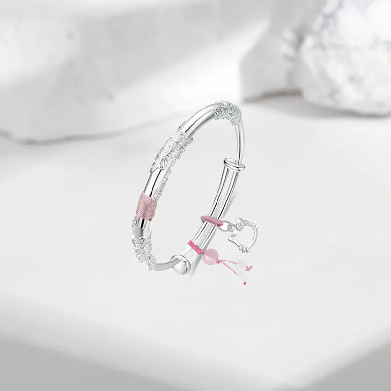 Bailijin S999 Fine Silver Sterling Silver Bracelets Unisex-1