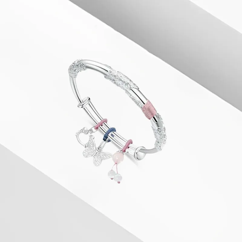 Bailijin S999 Fine Silver Sterling Silver Bracelets Unisex-3
