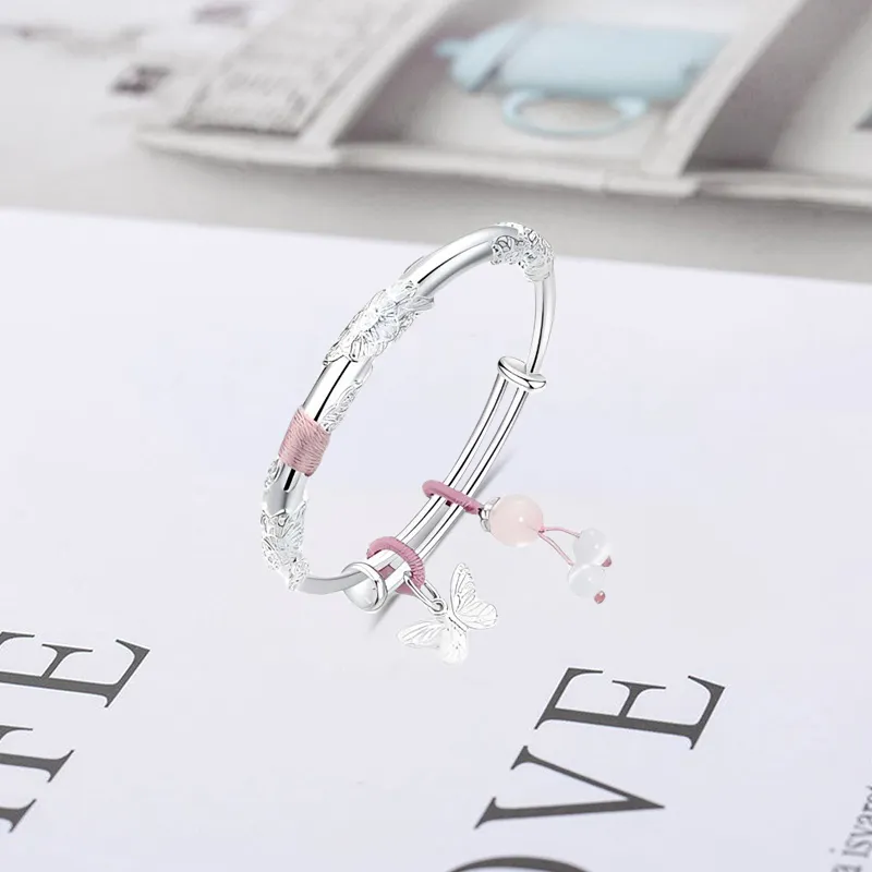 Bailijin S999 Fine Silver Sterling Silver Bracelets Unisex-1