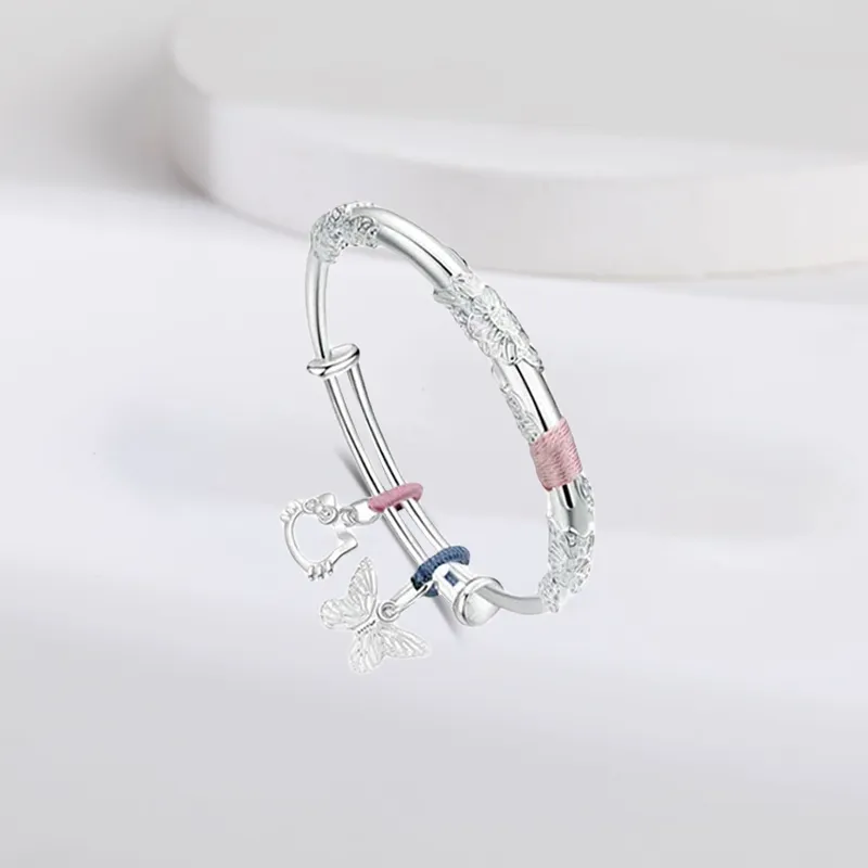 Bailijin S999 Fine Silver Sterling Silver Bracelets Unisex-4