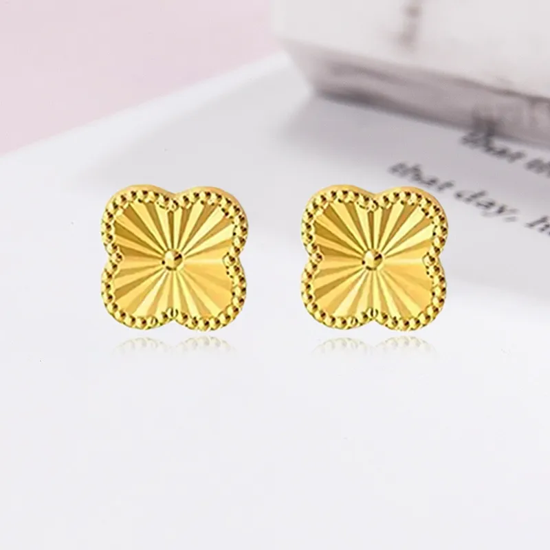 Bailijin 18K Gold Stud Earrings Unisex-2
