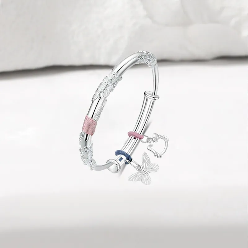 Bailijin S999 Fine Silver Sterling Silver Bracelets Unisex-1