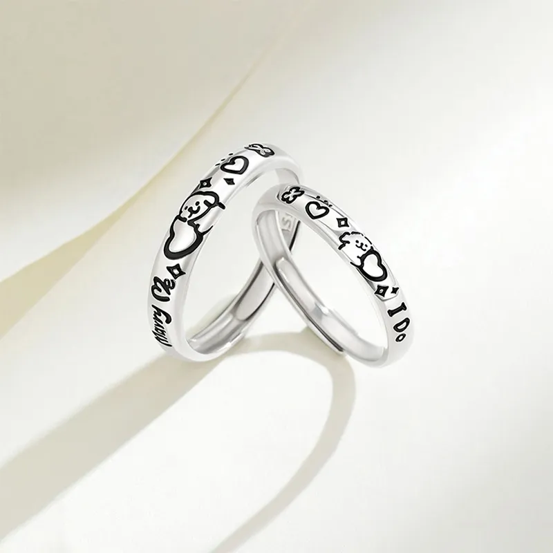 Bailijin S999 Fine Silver Rings Unisex-1