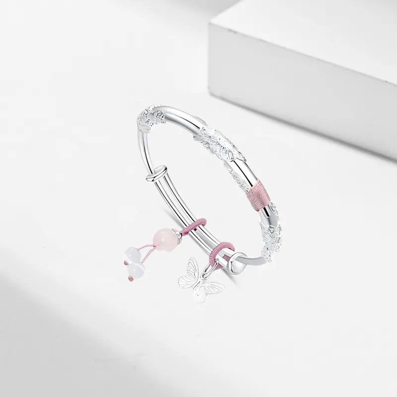 Bailijin S999 Fine Silver Sterling Silver Bracelets Unisex-3