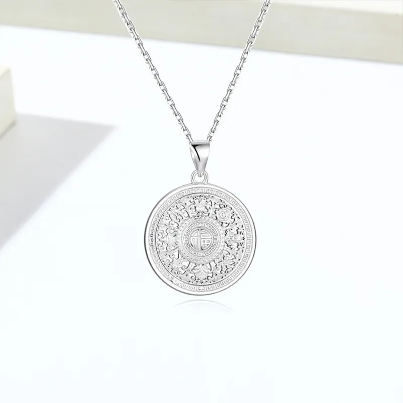 Bailijin S999 Fine Silver Sterling Silver Necklaces Unisex-3