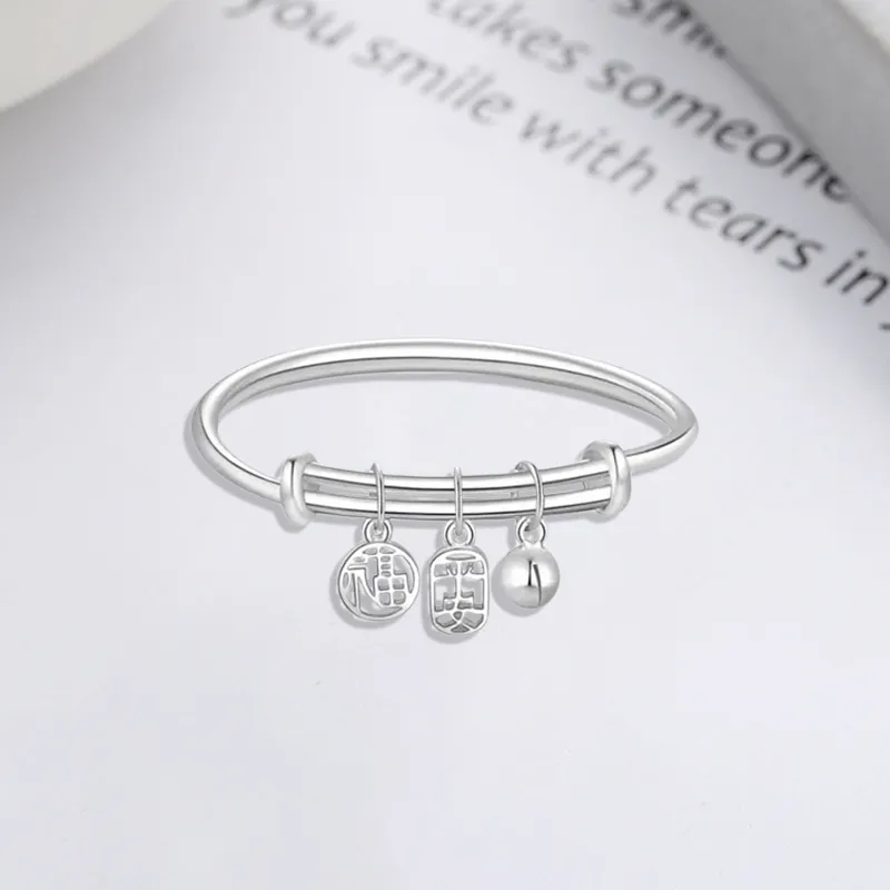 Bailijin S999 Fine Silver Sterling Silver Bracelets Unisex-3