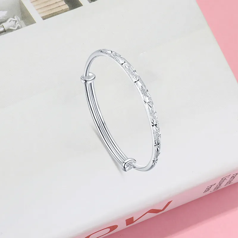 Bailijin S999 Fine Silver Sterling Silver Bracelets Unisex-4