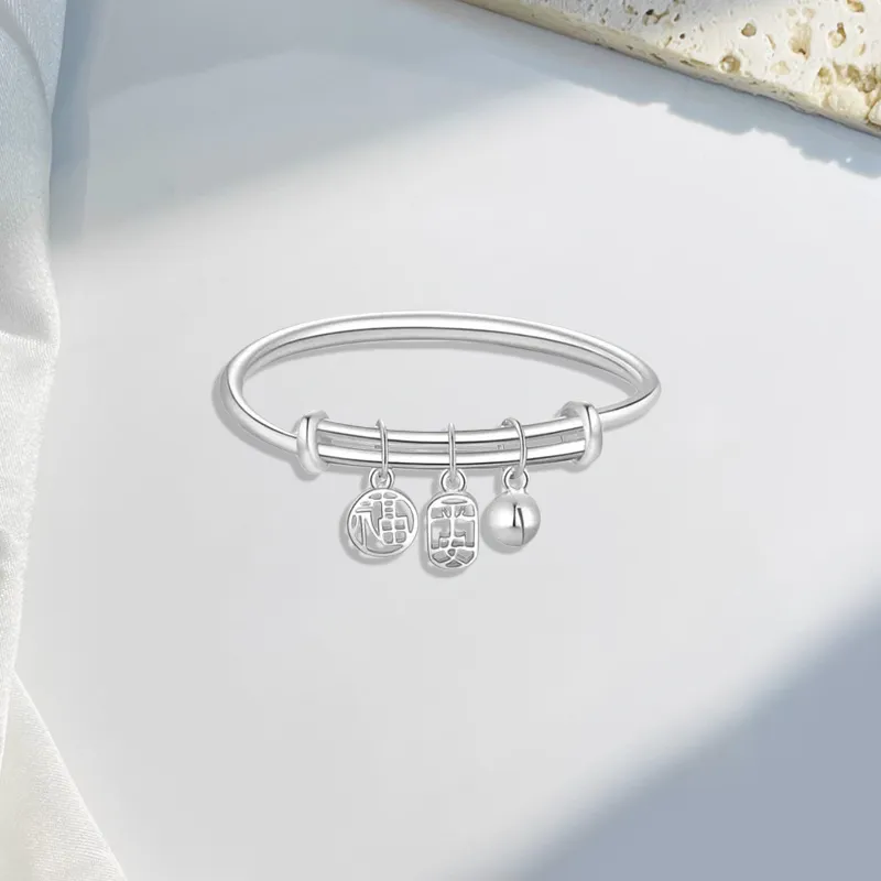Bailijin S999 Fine Silver Sterling Silver Bracelets Unisex-1