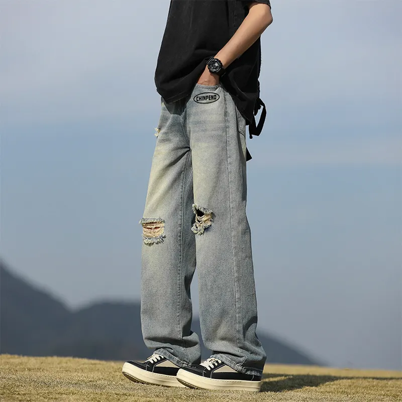 Chinpeno Jeans Unisex Vintage Blue-2
