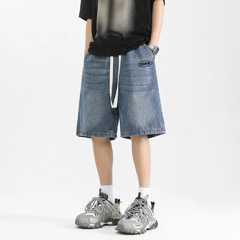 Chinpeno Denim Shorts Unisex Blue-2