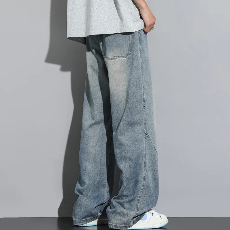 Chinpeno Jeans Unisex Stone Washed Blue-2