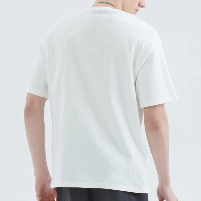 Chinpeno Brand Letter Print American Casual Loose Fit Drop Shoulder Crew Neck Breathable Short Sleeved T Shirt Unisex-3