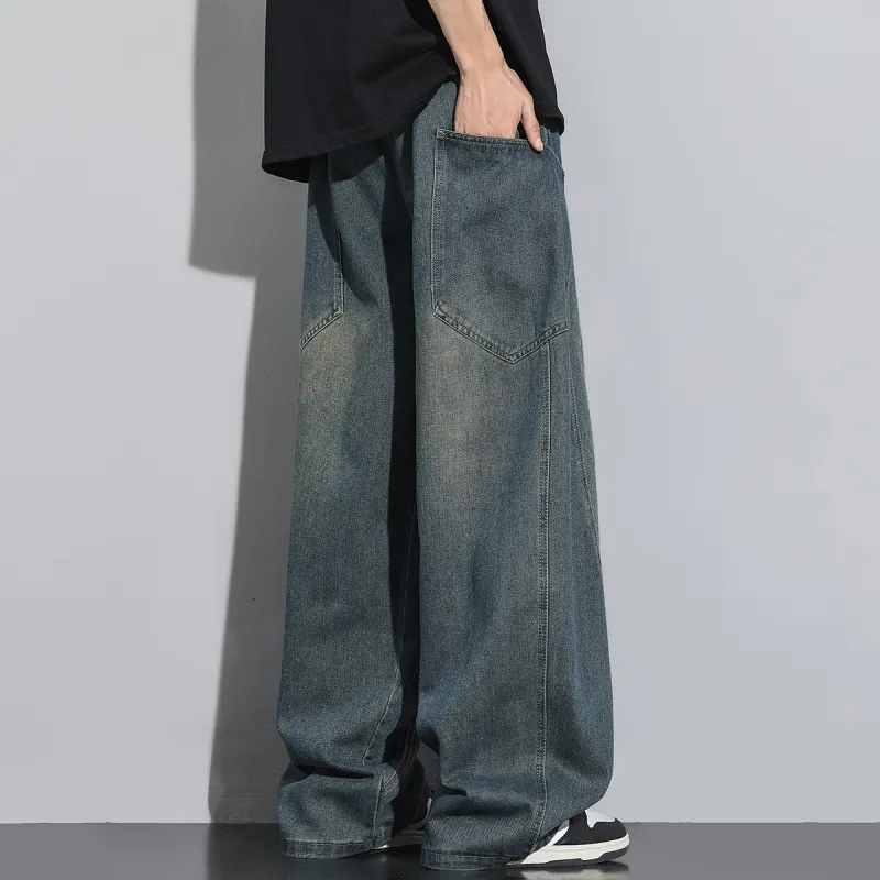 Chinpeno Jeans Unisex Vintage Blue-3