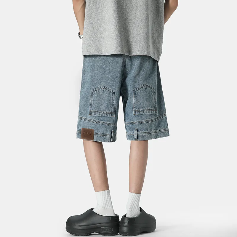 Chinpeno Denim Shorts Unisex Vintage Blue-3