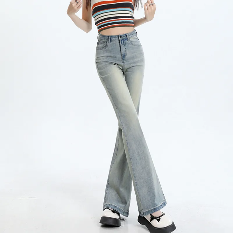 UTHA Jeans Women's Vintage Dusty Blue-4