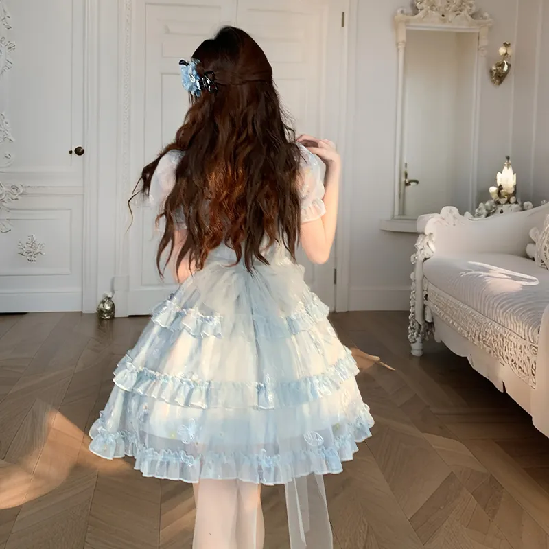 KUNZHUDAXIANG Short Sleeved Dress Women's-6