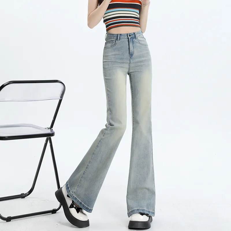 UTHA Jeans Women's Vintage Dusty Blue-5