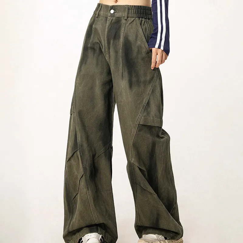 UTHA Jeans Unisex Army Green Pants-4